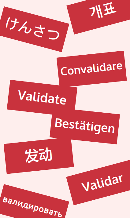 Image mise en avant du projet Sticky Tram, stickers rouge désordonnés avec des inscritions en plusieurs langues